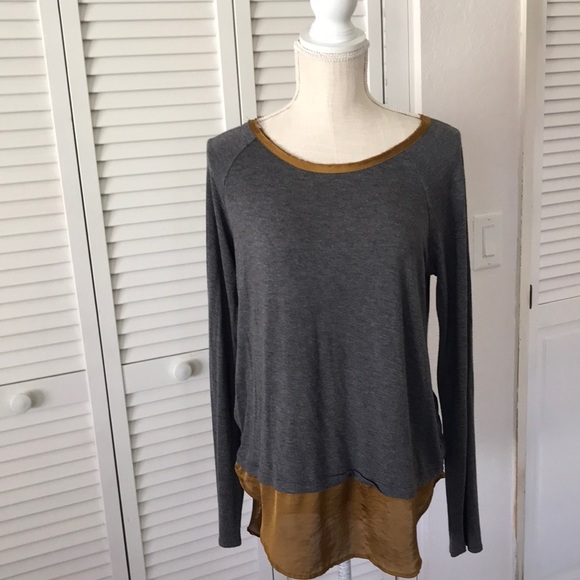 Bordeaux tunic top grey and copper mustard tunic top size M‎ - Picture 1 of 5